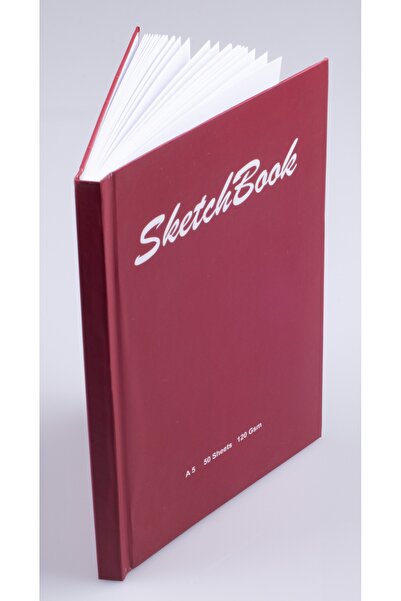 Pagos Yayınları A5 Eskiz Defteri Sert Kapak Ciltli 120 gr. 50 Yaprak (100 Say...