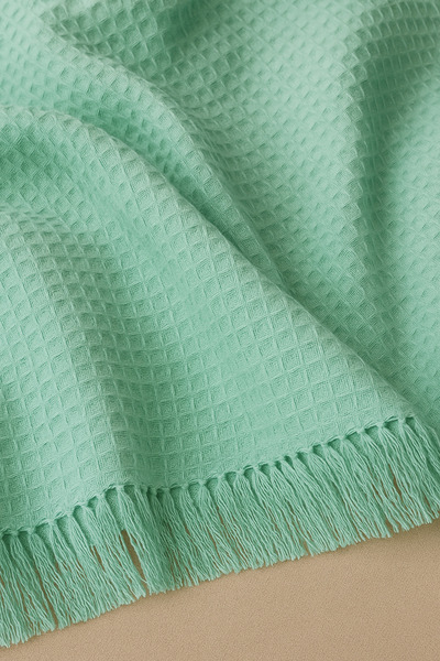 Rell Home Pamuklu Dokulu Koltuk Şalı 170x220 cm – Saçaklı TV Battaniyesi & Dekoratif Koltuk Örtüsü