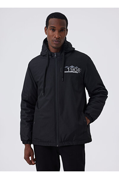 Lee Cooper Men's Black Coat 241 LCM232012 STAY BLACK