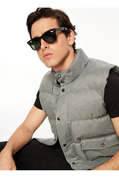 Fabrika Düz Gri Erkek Yelek F3WMYLK110