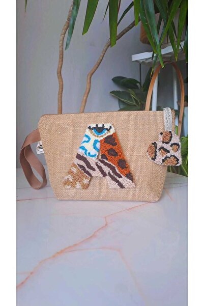 BACKHOME Makyaj Çantası, clutch , El Çantası, punch(panç), el emeği