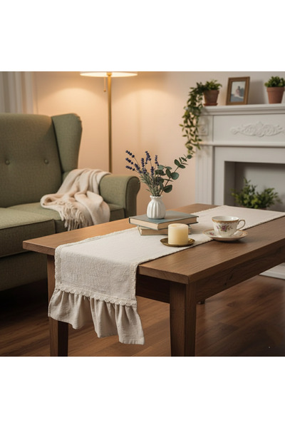 PİKKO HOME BULDAN KETENİ %100 PAMUK FİSTO FIRFIRLI KREM(F)