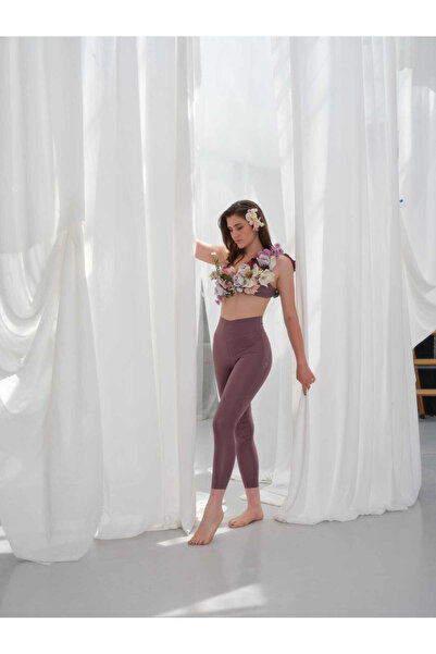 PB EQUESTRIAN APPAREL Figure Flora - S - Mürdüm Binici Taytı - Full Silikon