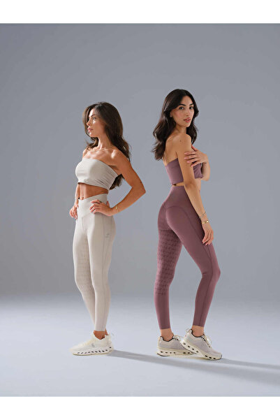 PB EQUESTRIAN APPAREL Figure Flora - S - Mürdüm Binici Taytı - Full Silikon