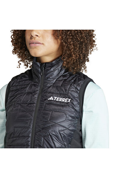 adidas IB4204 W XPR VAR HYB V BLA Siyah Kadın Yarım Balıkçı Yaka Normal Kalıp Puffer Yelek