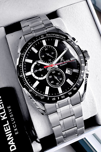 Daniel Klein Men's Silver Color Function Wristwatch and Bracelet Set - DKER2045C2