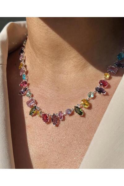 Perry Accesories vintage model kararmaz çelik gema kolye yazın ışıltısı çok r...