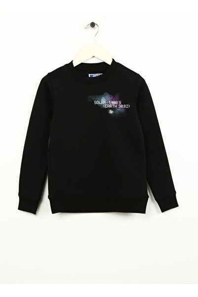 Jack & Jones Siyah Erkek Çocuk Sweatshirt JCONEBULAS SWEAT CREW NECK JNR