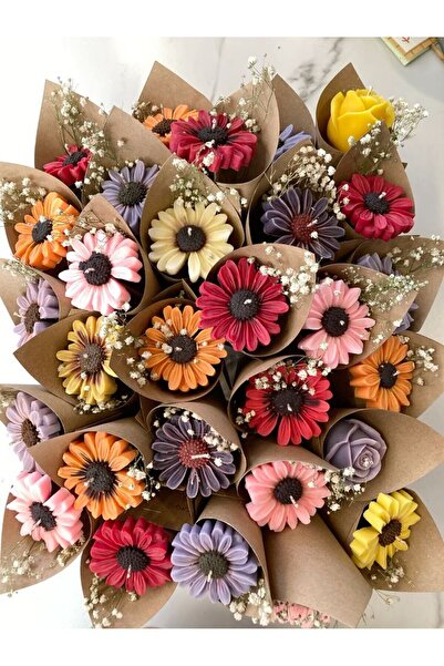 SOLARA Papatya Mum Düğün Nikah Nişan Söz Baby Shower Gibi Özel Günlerde Hediyelik 10 Adet