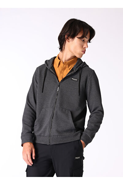 New Brand Antrasit Erkek Kapüşon Yaka Basic Sweatmont D3WM-SWT10