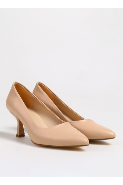 F By Fabrika Bej Kadın Topuklu Ayakkabı SNIPE