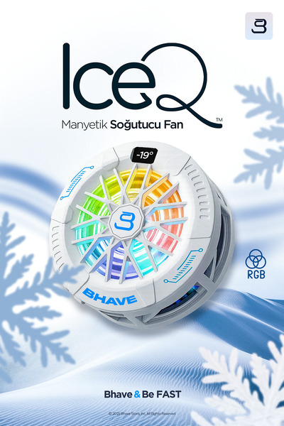 Bhave آيس كيو |   مبرد الهاتف |   ماج سيف و كليب |   3 مراحل مروحة صامتة مع شاشة LED RGB