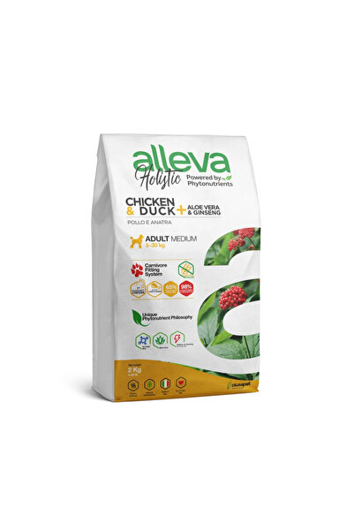 ALLEVA Holistik Tavuk & Ördek Tahılsız Medium Yetişkin Köpek Maması 2 Kg