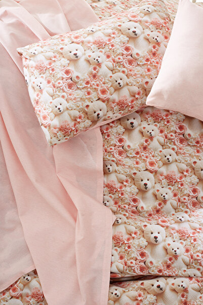 BONJARDİNHOME Baby & Kids Duvet Cover Set with Teddy Bear Cotton