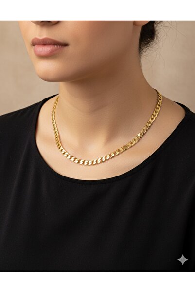 ısıkkonya Paslanmaz Altın Kaplama Unısex Kolye Zincir [alerji Yapmayan Ürün]