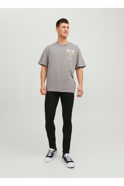 Jack & Jones 12237365_JJILIAM JJORIGINAL MF 773 Siyah Erkek Düşük Bel Skinny Fit Denim Pantolon