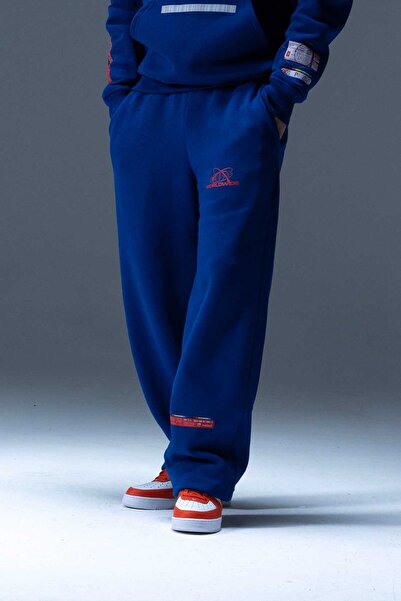 SaintGreyHills Unısex Clımax Blue Baggy Sweatpant