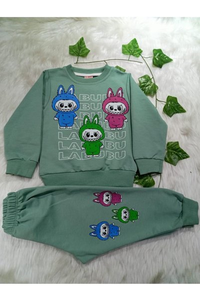 Burç 2-Thread Compact Combed Cotton Seasonal Printed Girls' Set