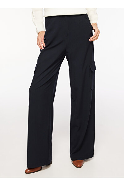 Fabrika Düşük Bel Loose Fit Lacivert Kadın Pantolon F3WL-PNT21