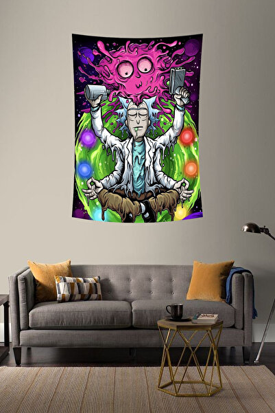 vodler Rick And Morty Desen Duvar Örtüsü