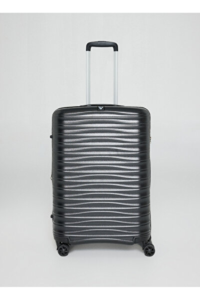 Roncato Siyah Unisex 65x43x27 cm Orta Boy Çekçekli Sert Valiz 41972201 TROLLE...