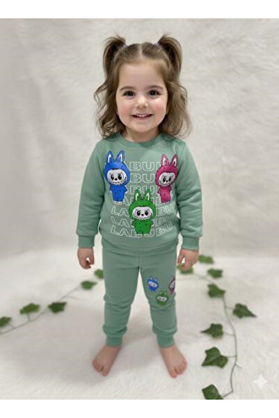 Burç 2 niti Kompaktno Pamučni džersej Sezonsko Štampano Devojčin set