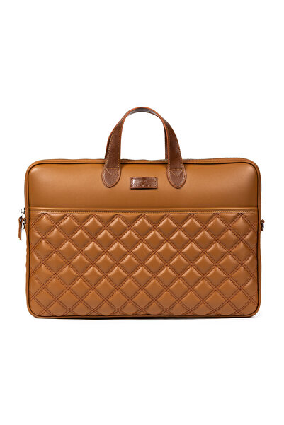 Necati Çanta حقيبة كمبيوتر محمول ماك بوك اير برو 15 بوصة و 16 بوصة - تان