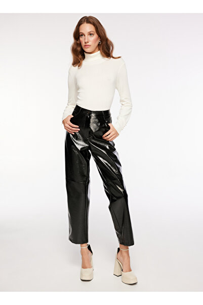 Fabrika Normal Bel Basic Siyah Kadın Pantolon F3WL-PNT8