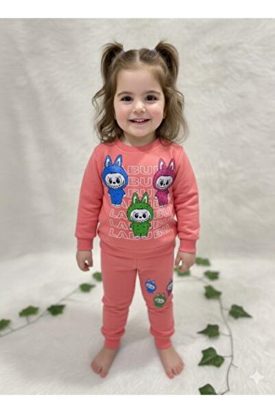 Burç 2-Thread Compact Combed Cotton Seasonal Printed Girls' Set