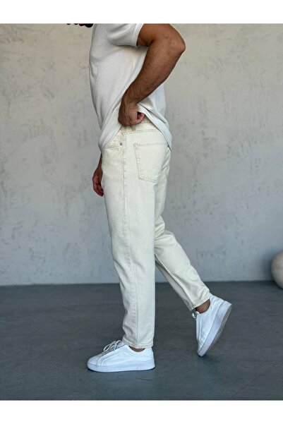 Gambocci Men's Comfortable Fit Boyfriend High Waist Pants