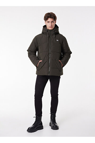 Lee Yeşil Erkek Düz Şişme Mont L88BNYOJ_Puffer