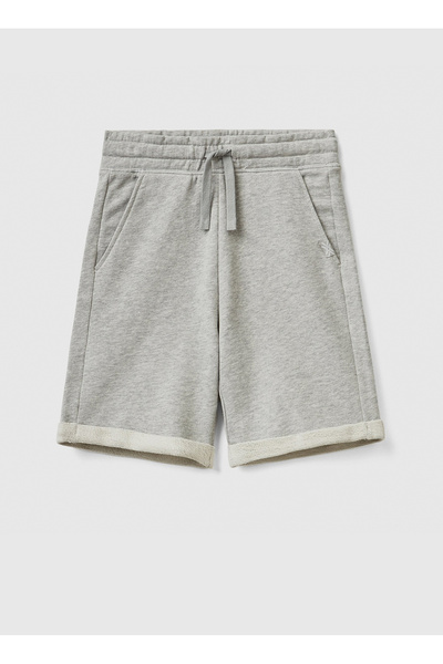 Benetton Gri Melanj Erkek Çocuk Şort 3J68C901G