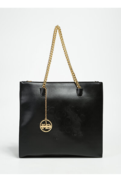 Rocco Barocco Roccobarocco Siyah Kadın 35x27x12 cm Omuz Çantası RBR910B5801-01