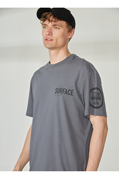 Riders by Lee Bisiklet Yaka Antrasit Erkek T-Shirt L231725003 T-shirt