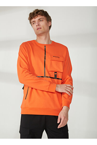 Discovery Expedition Bisiklet Yaka Turuncu Erkek Sweatshirt OMARA