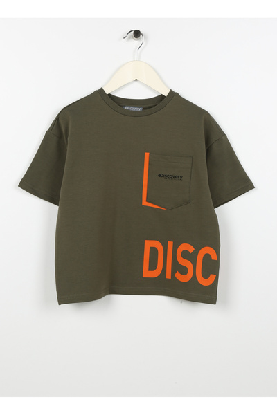 Discovery Expedition Haki Kız Çocuk Bisiklet Yaka Kısa Kollu Baskılı T-Shirt ...