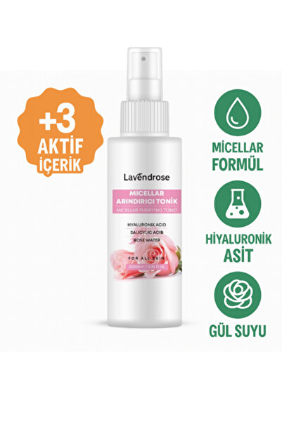 Lavendrose Micellar Arındırıcı Ve Nemlendirici Hyaluronic Asit, Salisilik Asi...