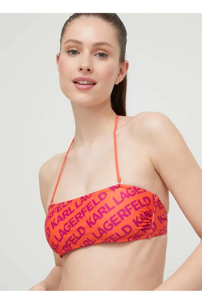 Karl Lagerfeld Pembe - Turuncu Kadın Bikini Üst 231W2209
