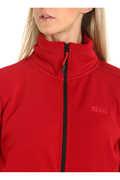 Slam Kırmızı Kadın Dik Yaka Regular Fit Polar Sweatshırt A907001S00_ACT WS MID WGT GRID FLEE