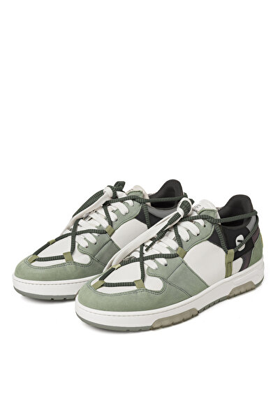 Off Play Yeşil-Beyaz Erkek Deri Sneaker X-M-SORRENTO 1-NB 74