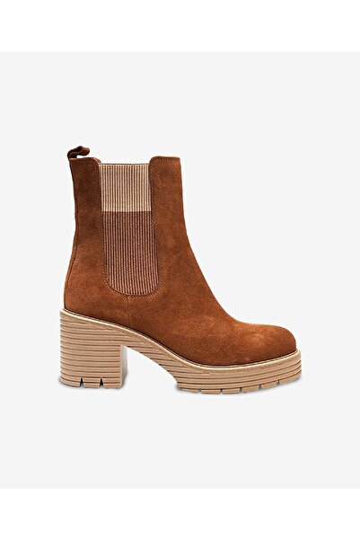 Greyder Kadın Taba Hakiki Deri Topuklu Bot 3K2DB32921