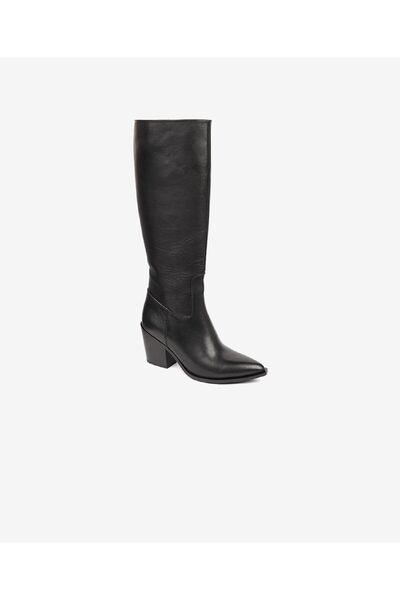 Greyder Γυναικείες Μαύρες Γνήσιες Δερμάτινες Μπότες 4K2AC59150