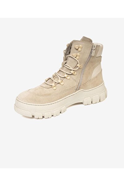 Greyder Kadın Bej Hakiki Deri Termo Taban Casual Bot 3K2SB31121