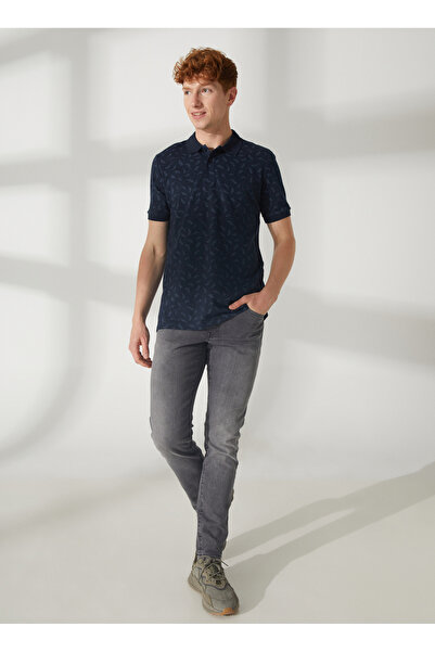 Lee Cooper Ανδρικό μπλουζάκι με γιακά πόλο Navy Blue 232 LCM 242033 NEWPINE NAVY BLUE