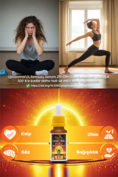Kiperin Lipozomal D3 K2 Vitaminleri (MK4 ve MK7) & Çok Yüksek Biyoaktif (365 Günlük) | Akıllı Gıda Takviyesi