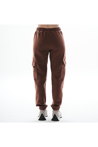 ASN concept Women's Cargo Pocket Pack Fleece-Lined Brown Sweatpants (with Plus Size Option)