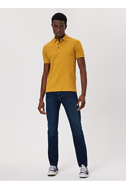 Lee Cooper Polo Neck Mustard Men's T-Shirt 232 Lcm 242059 Tylen Mustard