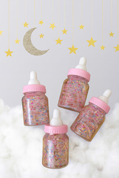 ŞEHRAZAT HANDMADE TASARIM BİBERONLU LASTİKLİ MİNİ SAÇ TOKA SETİ