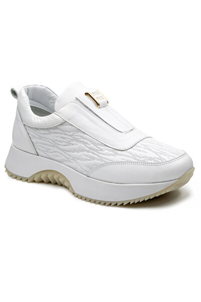 Levarno Niu Pearl Genuine Leather Women's White Soft Casual Sneaker Daily Shoes