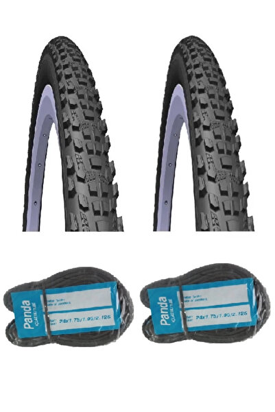 Rubena 24 Jant 24x2.10 3mm Zırhlı Bisiklet Dış Lastiği Siyah V85 X 2 Adet + P...